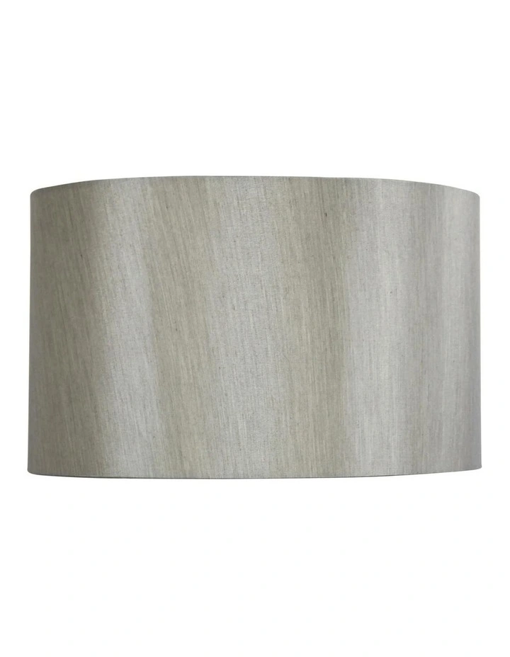 Faux Satin Drum Shade Large 50cm in Silver image 1