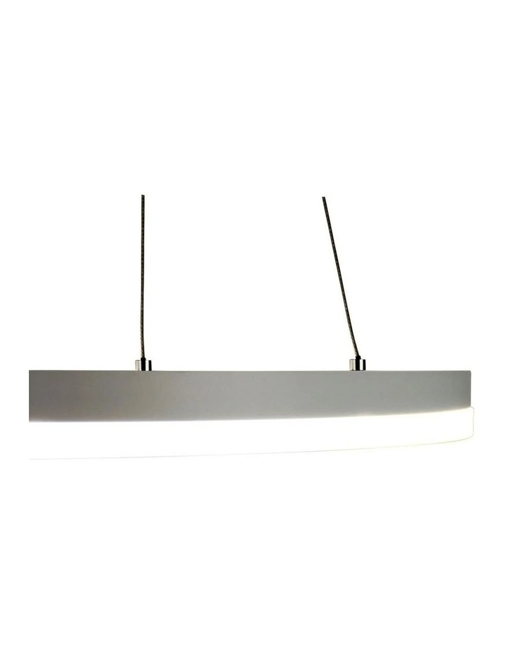 Cronus Modern Tricolour LED Halo Pendant Light 60cm in White image 5
