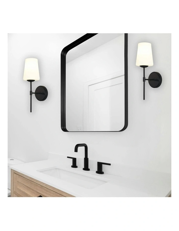 KinburyGlass Wall Light in Black image 3