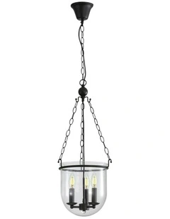 Weston Traditional Glass Pendant in Light Black