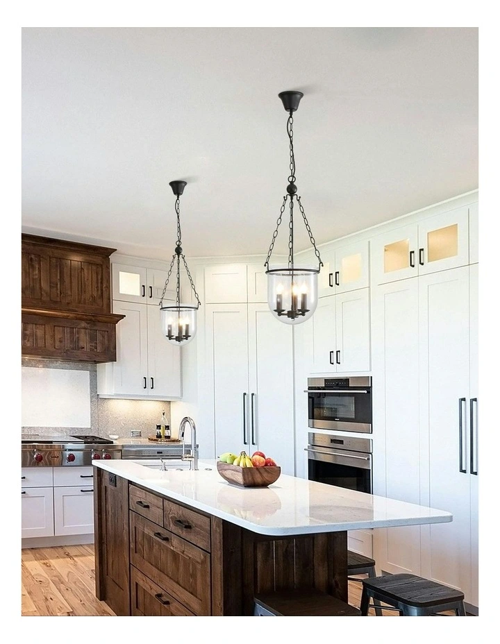 Weston Traditional Glass Pendant in Light Black image 5