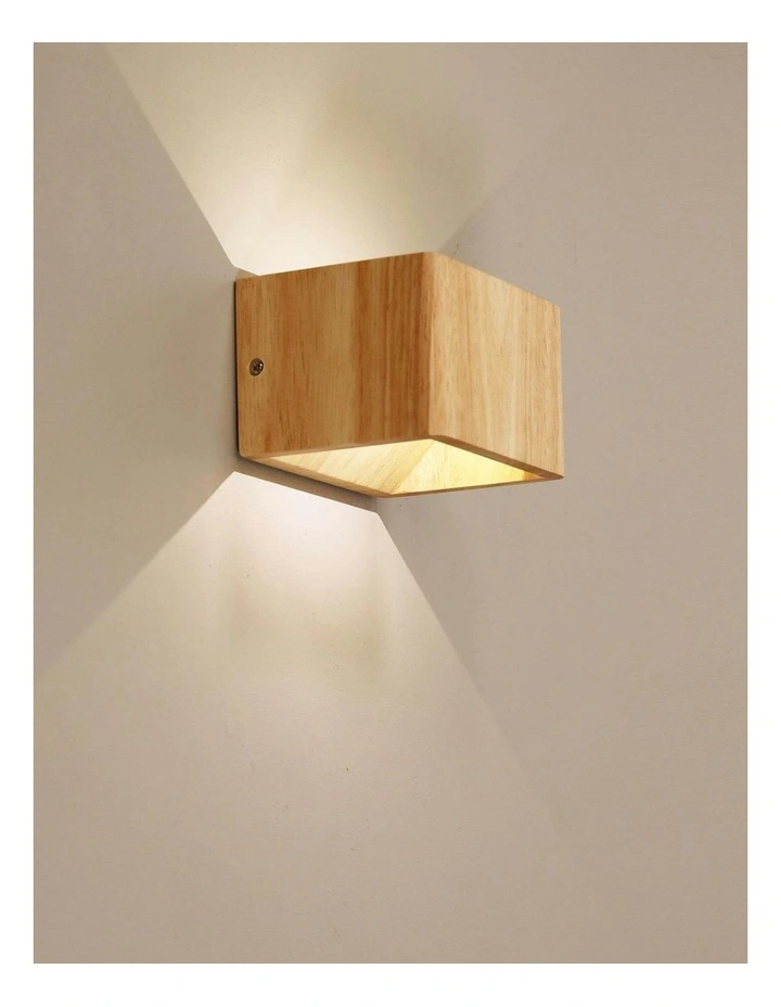 Vidar 3W 4000k Timber Wall Light in Natural image 4