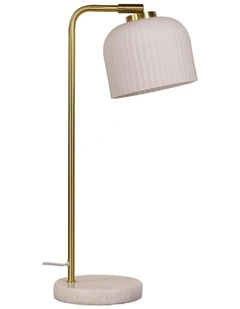 Charlotte Decorative Task Table Lamp in Satin Brass