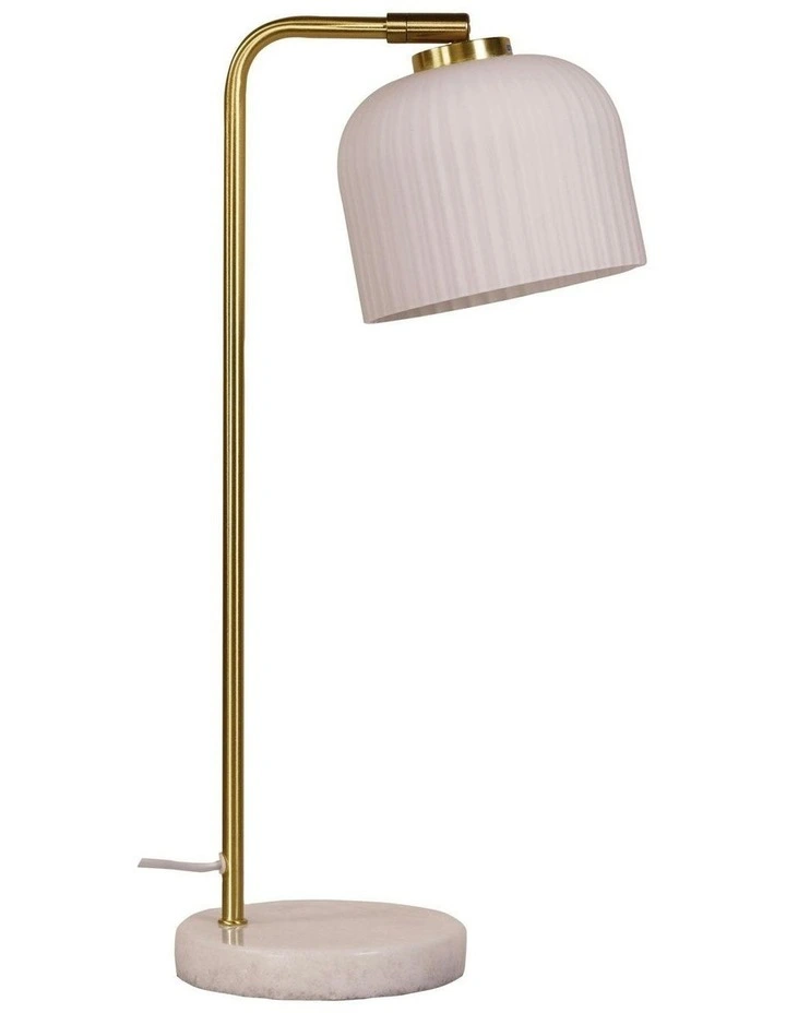 Charlotte Decorative Task Table Lamp in Satin Brass image 1