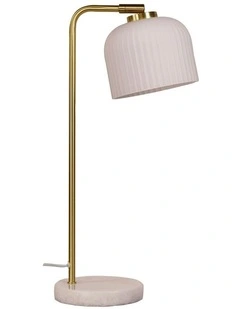 Charlotte Decorative Task Table Lamp in Satin Brass