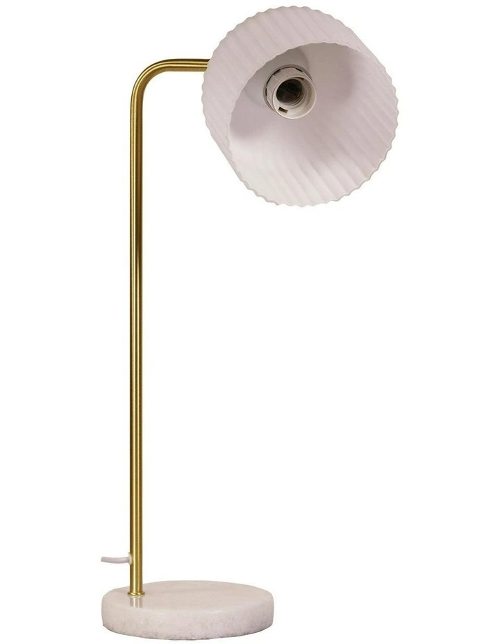 Charlotte Decorative Task Table Lamp in Satin Brass image 2