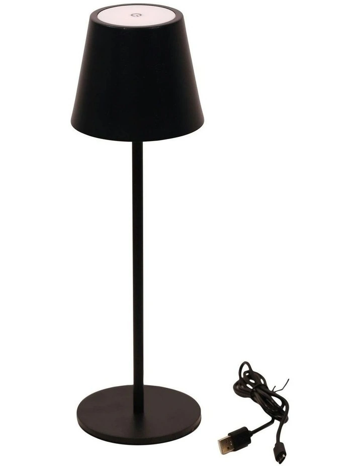 MindyRechargeable Touch Table Lamp in Black image 1