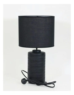 Jenny Ceramic Table Lamp in Black
