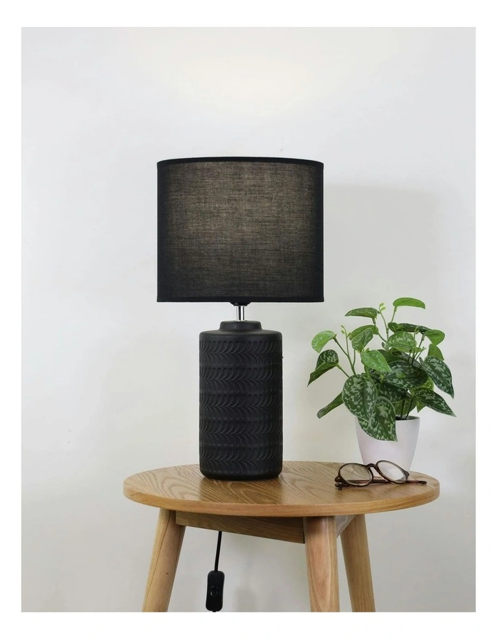 Jenny Ceramic Table Lamp in Black image 2