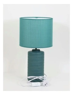 Jenny Ceramic Table Lamp in Teal Green