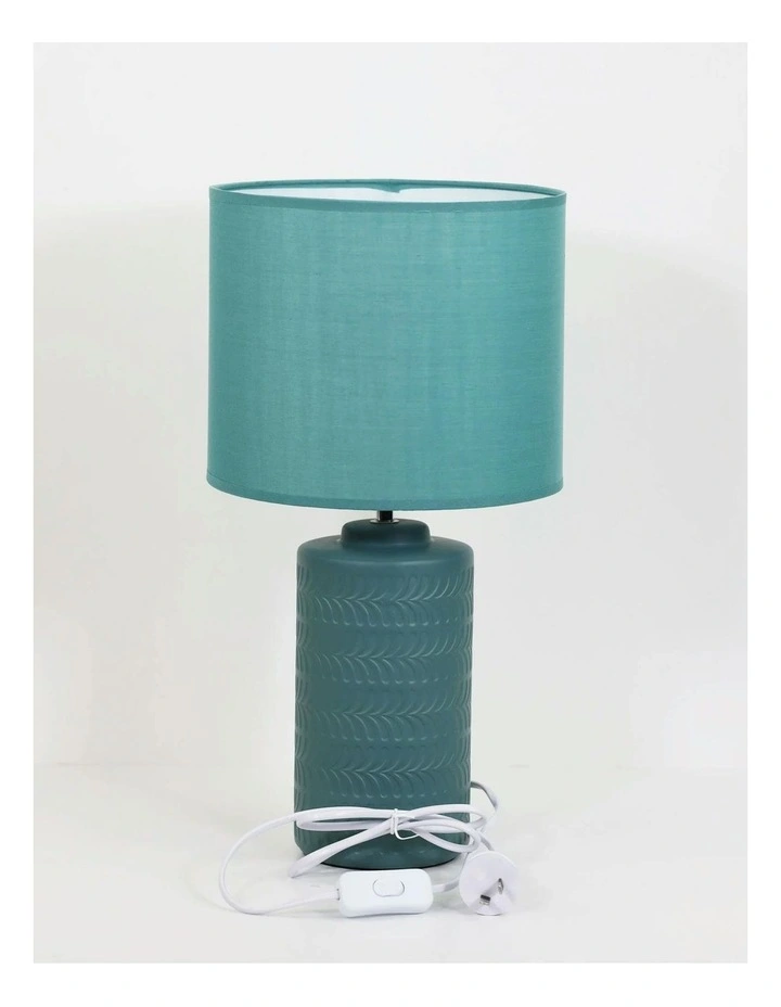 Jenny Ceramic Table Lamp in Teal Green image 1