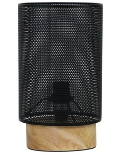 Lenny Mesh Bedside Table Lamp in Black