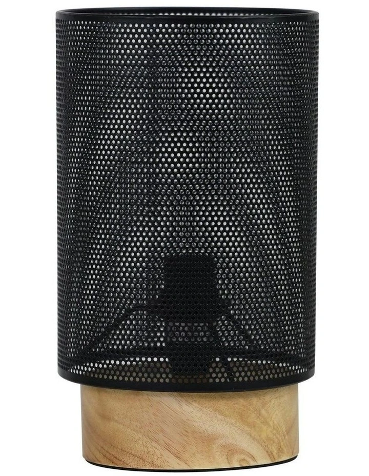 Lenny Mesh Bedside Table Lamp in Black image 1