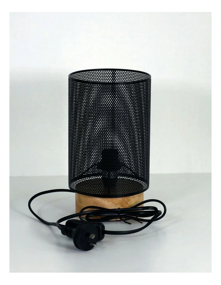 Lenny Mesh Bedside Table Lamp in Black image 3