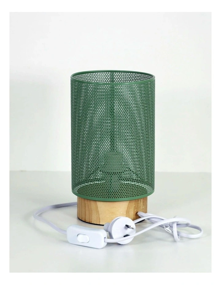 Lenny Mesh Bedside Table Lamp in Green image 3