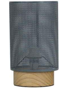 Lenny Mesh Bedside Table Lamp in Grey