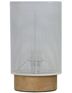 Lenny Mesh Bedside Table Lamp in White