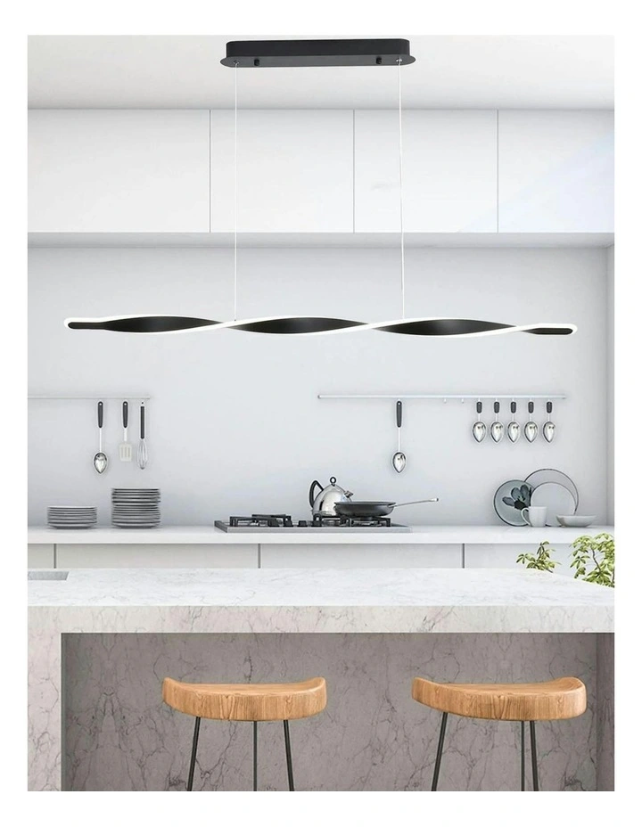 Aeon LED Pendant Light 120cm in Black image 3
