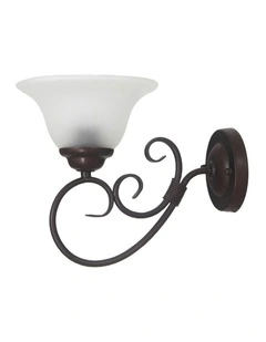 GastonIi Traditional Frost Wall Light Bronze