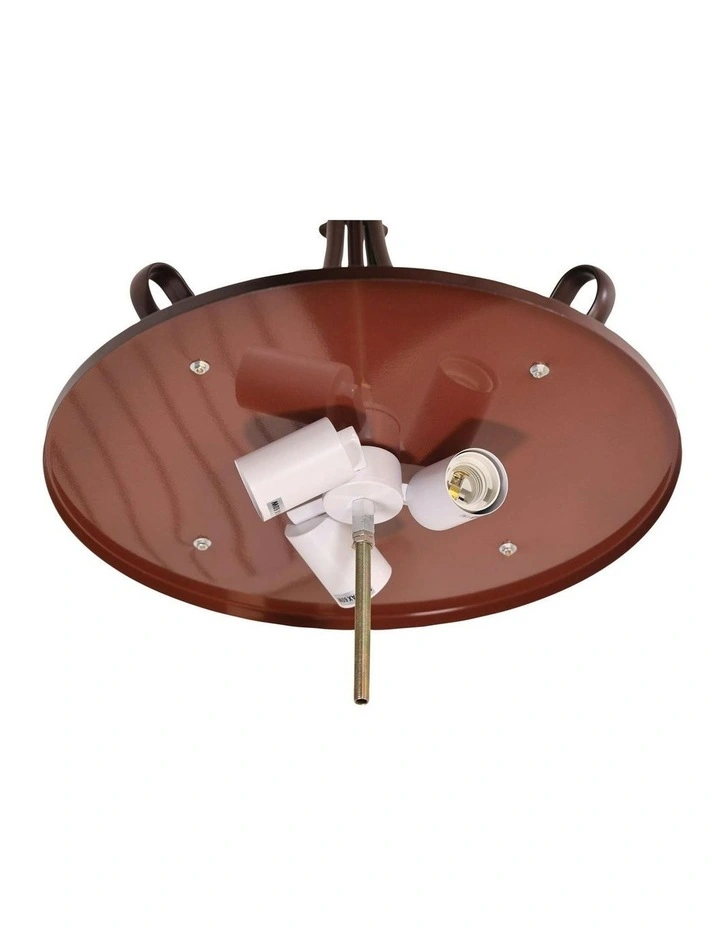Gaston Ii Semi flush Traditional Frost Pendant Light Bronze image 4