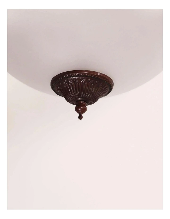 Gaston Ii Single Traditional Frost Pendant Light 3lt in Bronze image 7