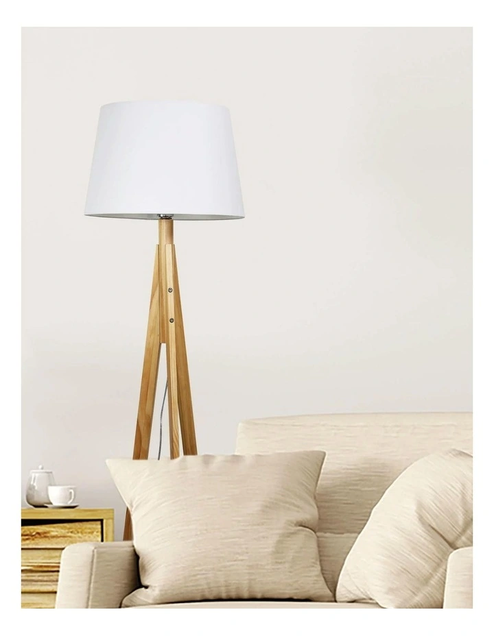 Stabb Complete Base & Shade Floor Lamp in White image 2