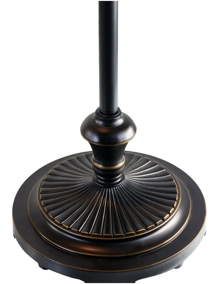 Shelby Botanical Gooseneck Floor Lamp in Black image 1