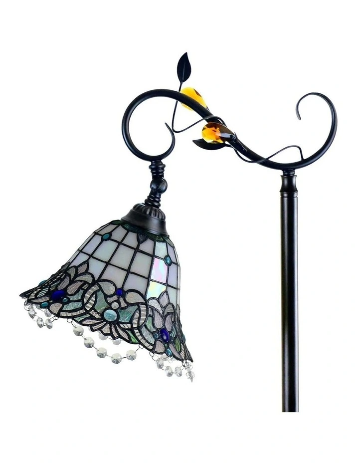 Shelby Botanical Gooseneck Floor Lamp in Black image 2