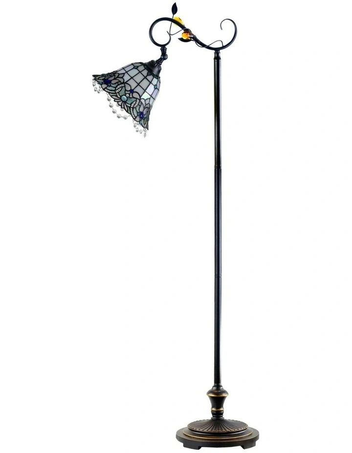 Shelby Botanical Gooseneck Floor Lamp in Black image 5