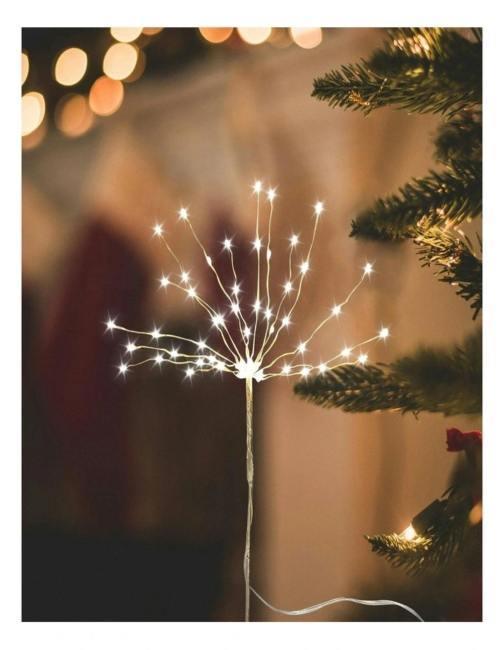 Battery Operated Micro Led Decorative Twig Firework in Gold image 2