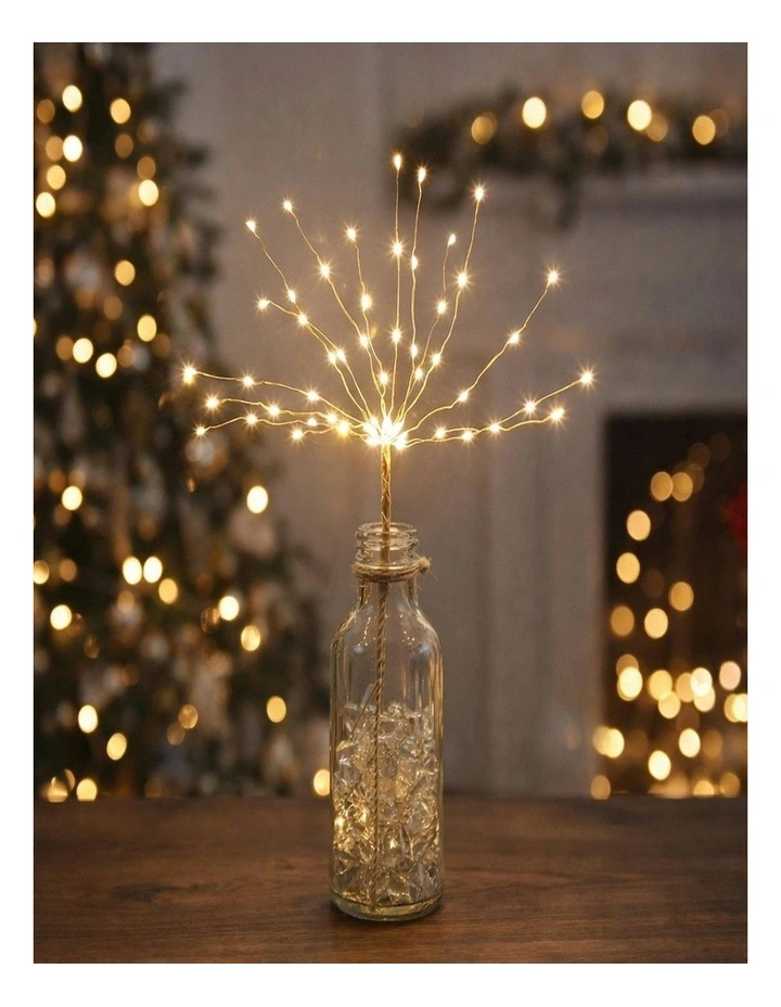 Battery Operated Micro Led Decorative Twig Firework in Gold image 3