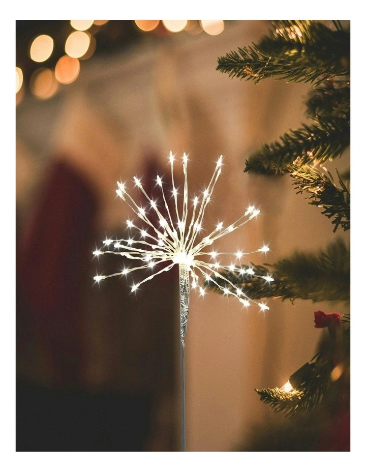 Battery Operated Micro Led Decorative Twig Firework in Silver image 2