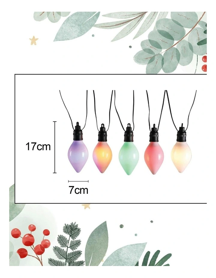 10 Led Connectable Large Pinecone String Light in Multicolour image 2