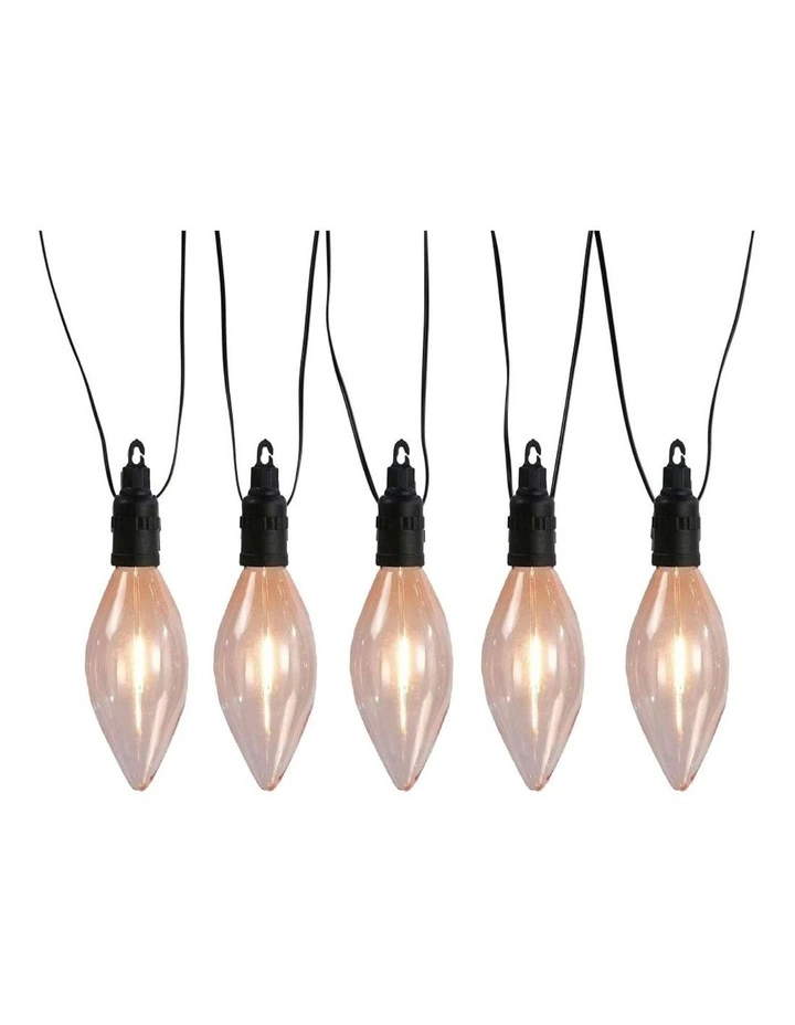 10 Led Connectable Large Pinecone String Light in Warm White image 1