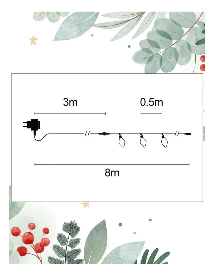 10 Led Connectable Large Pinecone String Light in Warm White image 6