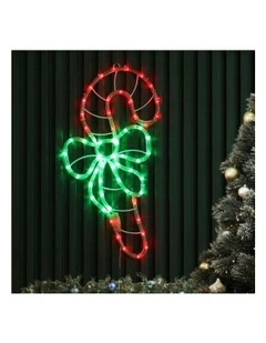 Led Candy Cane Rope Light Silhouette in Red