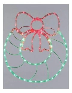 Led Christmas Wreath Silhouette in Green