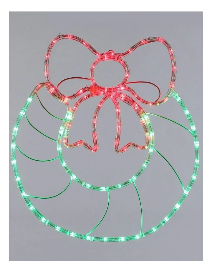 Led Christmas Wreath Silhouette in Green image 1