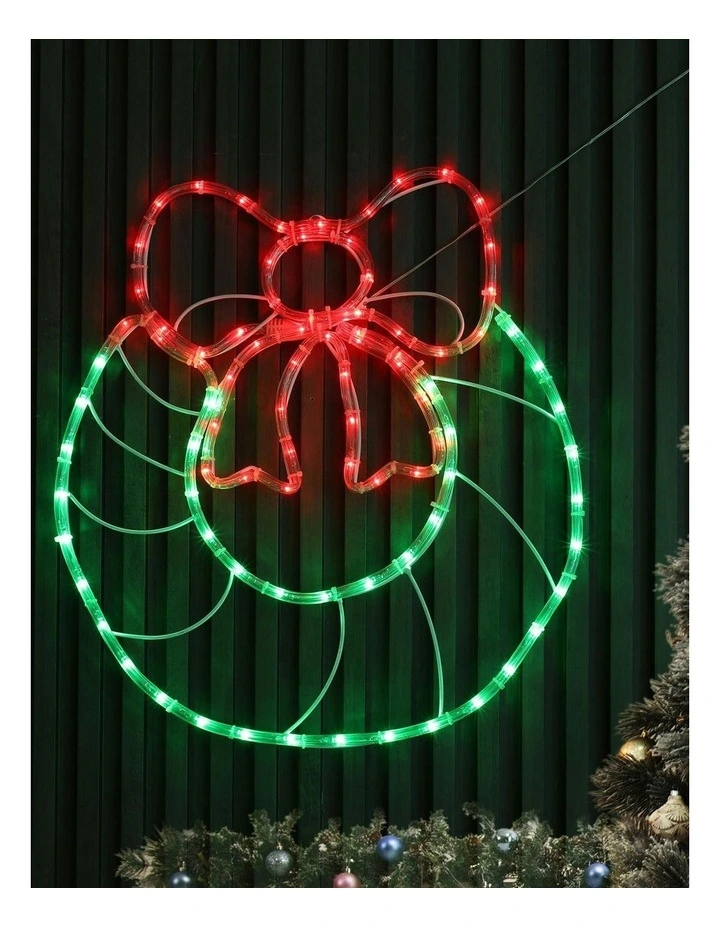 Led Christmas Wreath Silhouette in Green image 3