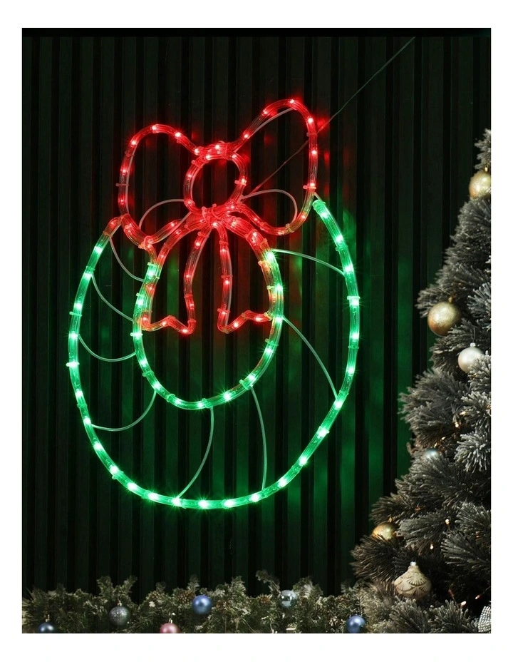 Led Christmas Wreath Silhouette in Green image 5