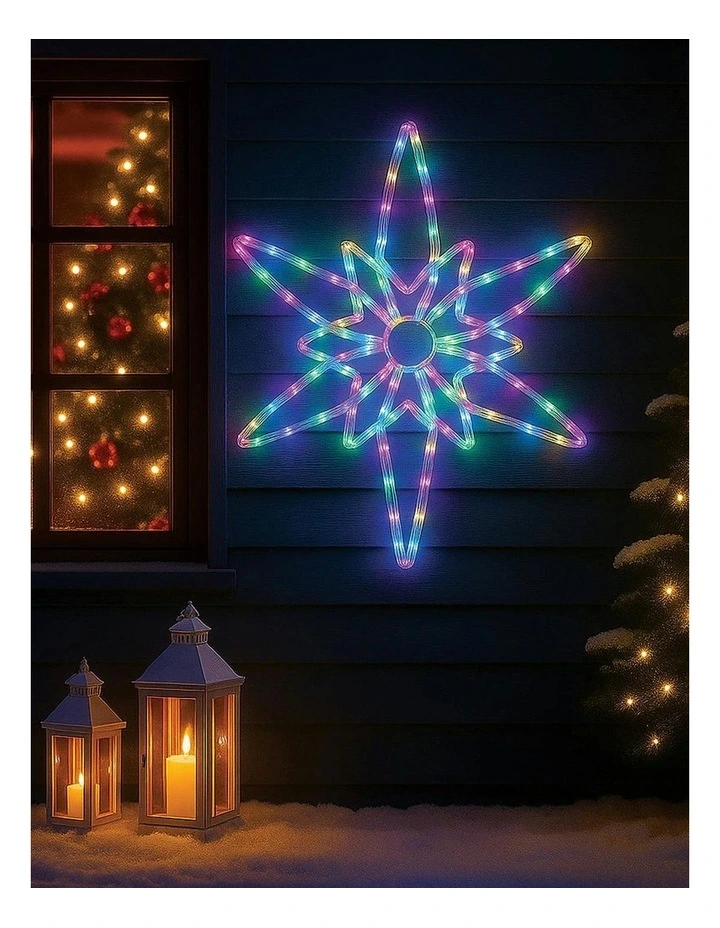 Led Northern Star Rope Light Silhouette in Multicolour image 2
