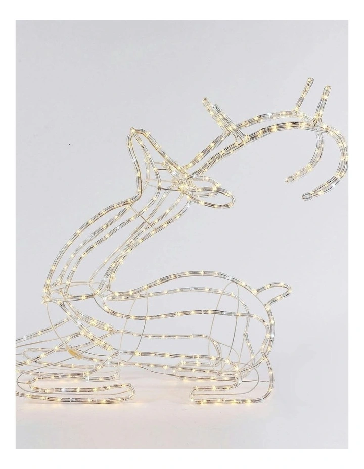 Led 3D Sitting ReindeerSilhouette in Warm White image 1