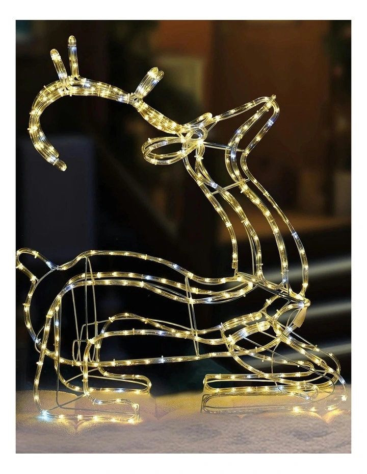 Led 3D Sitting ReindeerSilhouette in Warm White image 3