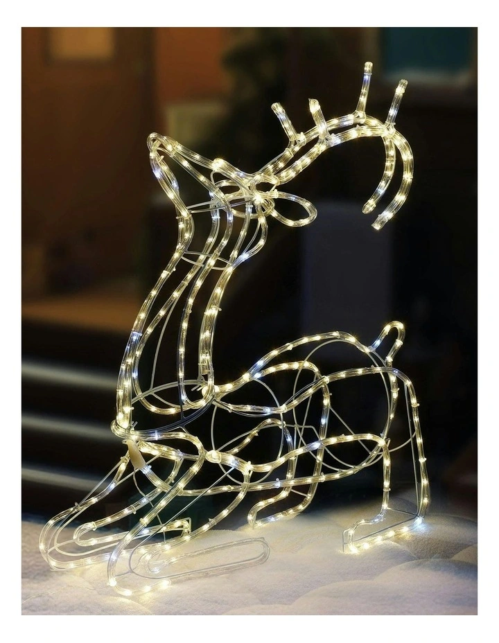 Led 3D Sitting ReindeerSilhouette in Warm White image 6