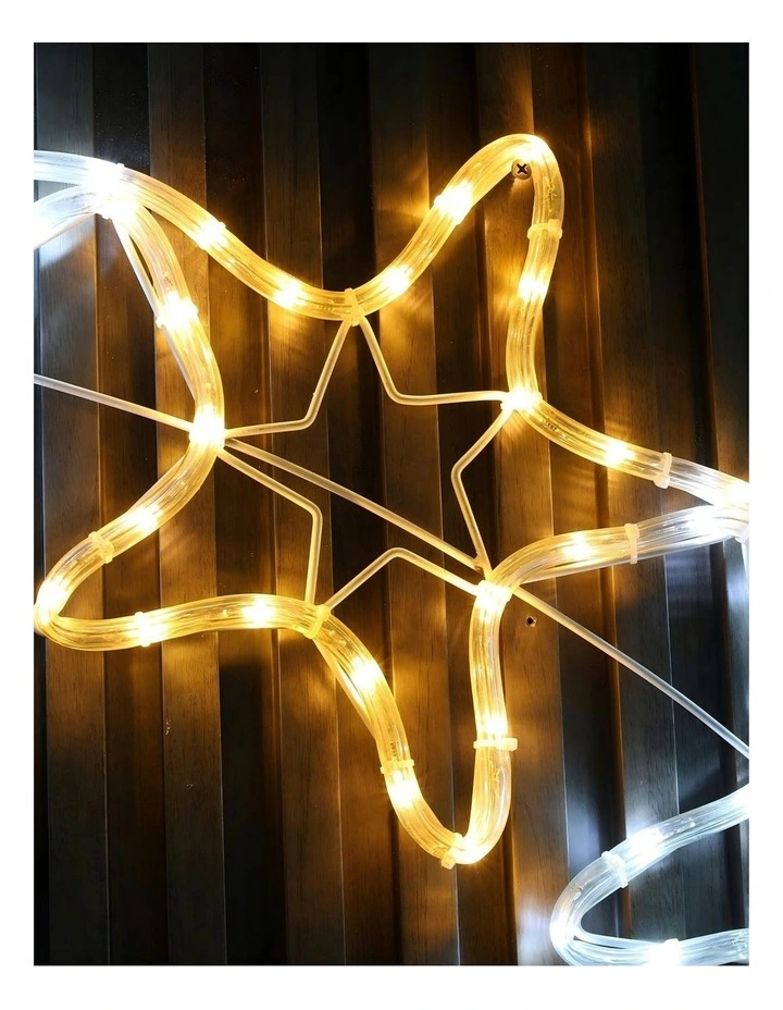 Led 5 StarsRope Lights Silhouette in Warm White and White image 6