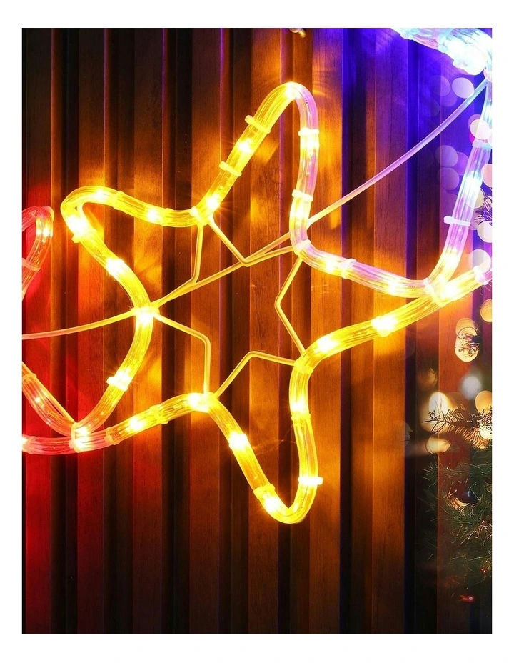 Led 5 StarsRope Lights Silhouette in Multicolour image 3