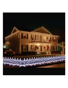 Led Pre-Lit Fence in White