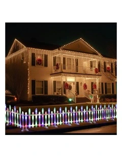 Led Pre-Lit Fence in Multicolour