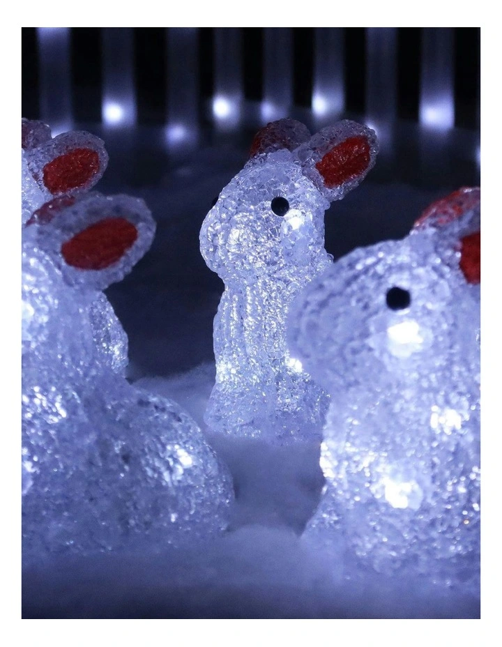 Acrylic Mini Bunny Set Of 5 in Multi image 2