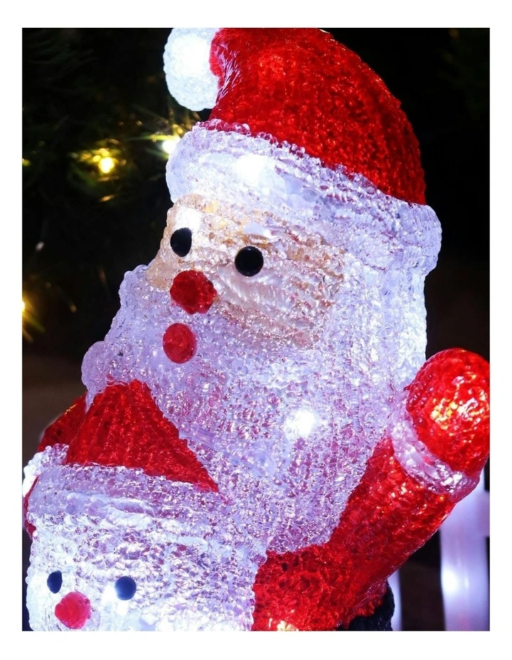 Acrylic Santa Penguin And Snowman Stacked in White image 6